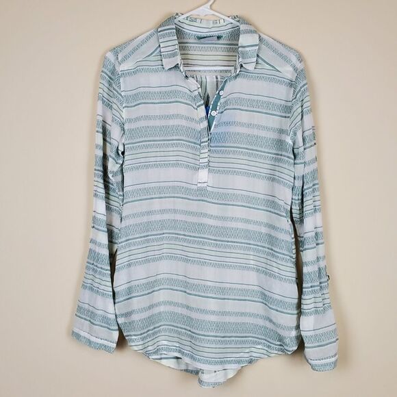Columbia Green Stripe Brooks Lake Tunic Size Small - Picture 1 of 9